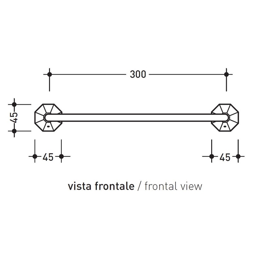 Immagine di Flaminia EVERGREEN porta salviette 30 cm, finitura cromo EG30