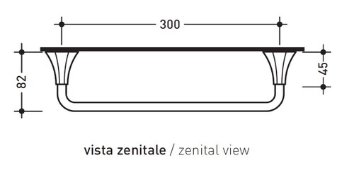 Immagine di Flaminia EVERGREEN porta salviette 30 cm, finitura cromo EG30