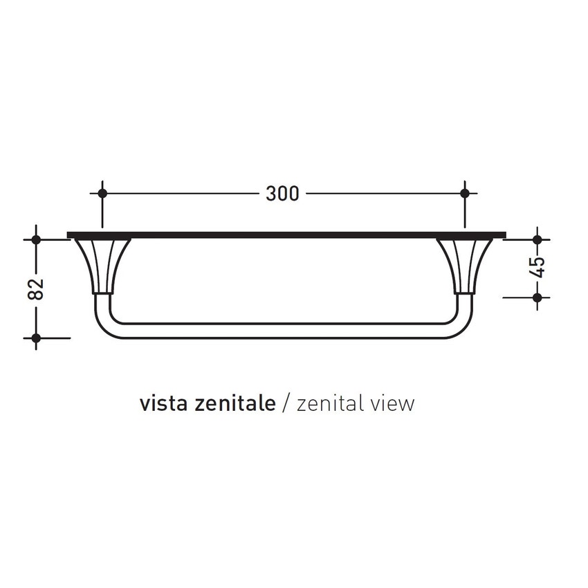 Immagine di Flaminia EVERGREEN porta salviette 30 cm, finitura cromo EG30