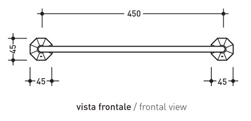 Immagine di Flaminia EVERGREEN porta salviette 45 cm, finitura cromo EG45