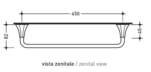 Immagine di Flaminia EVERGREEN porta salviette 45 cm, finitura cromo EG45