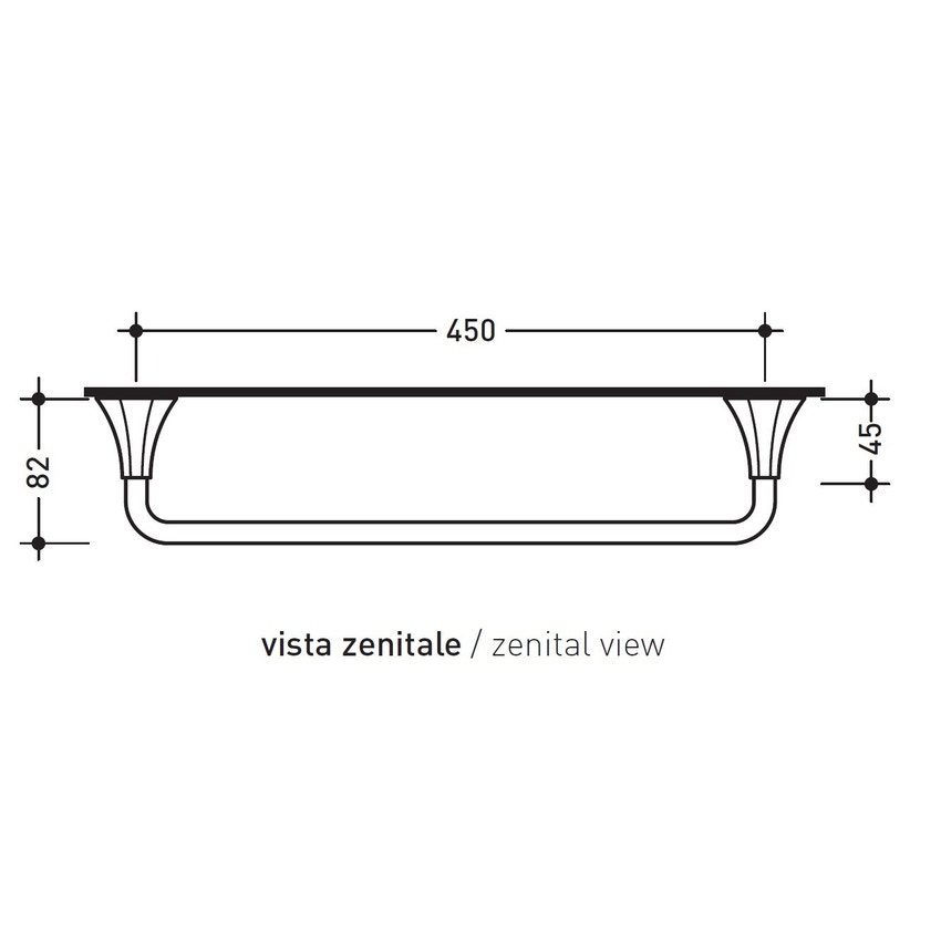Immagine di Flaminia EVERGREEN porta salviette 45 cm, finitura cromo EG45