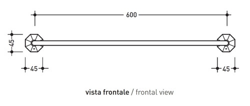 Immagine di Flaminia EVERGREEN porta salviette 60 cm, finitura cromo EG60