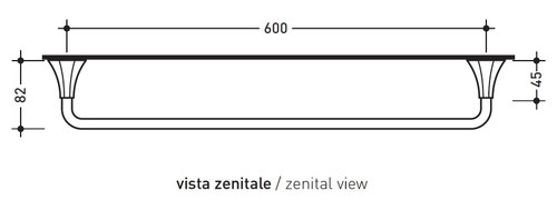 Immagine di Flaminia EVERGREEN porta salviette 60 cm, finitura cromo EG60