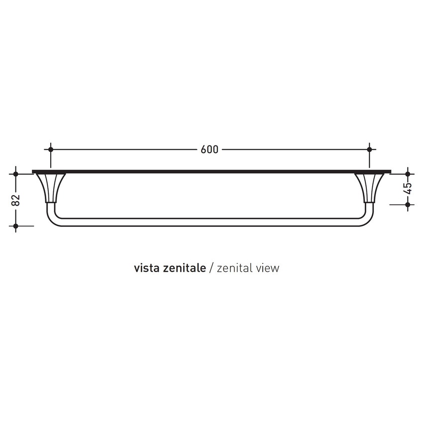 Immagine di Flaminia EVERGREEN porta salviette 60 cm, finitura cromo EG60