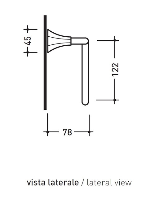 Immagine di Flaminia EVERGREEN porta salvietta in ottone ad anello, finitura cromo EGAN
