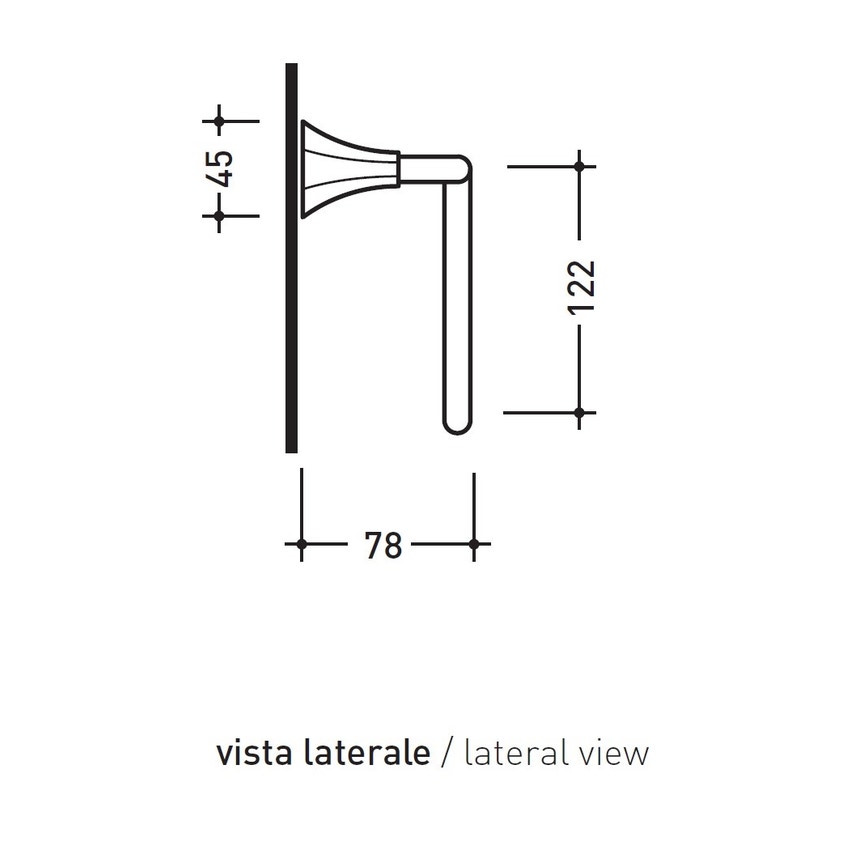 Immagine di Flaminia EVERGREEN porta salvietta in ottone ad anello, finitura cromo EGAN