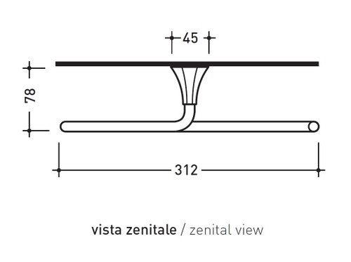 Immagine di Flaminia EVERGREEN porta salvietta in ottone ad anello, finitura cromo EGAN