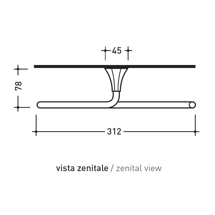 Immagine di Flaminia EVERGREEN porta salvietta in ottone ad anello, finitura cromo EGAN