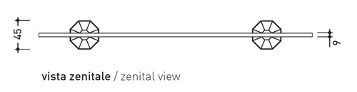 Immagine di Flaminia EVERGREEN mensola 45 cm con piano in vetro EG45M