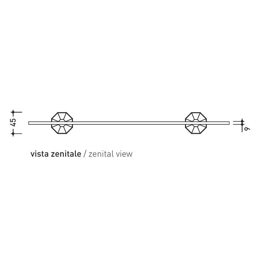 Immagine di Flaminia EVERGREEN mensola 45 cm con piano in vetro EG45M