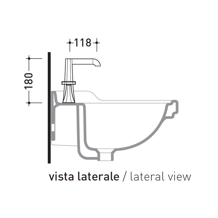 Immagine di Flaminia EVERGREEN miscelatore lavabo H.18 cm, 3 fori, finitura cromo EG390