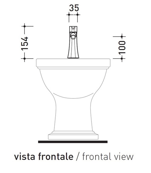 Immagine di Flaminia EVERGREEN miscelatore monocomando per bidet, finitura cromo EG223