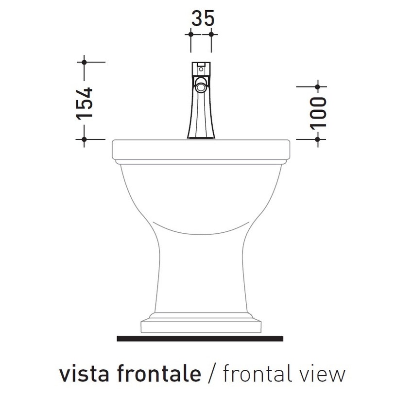 Immagine di Flaminia EVERGREEN miscelatore monocomando per bidet, finitura cromo EG223