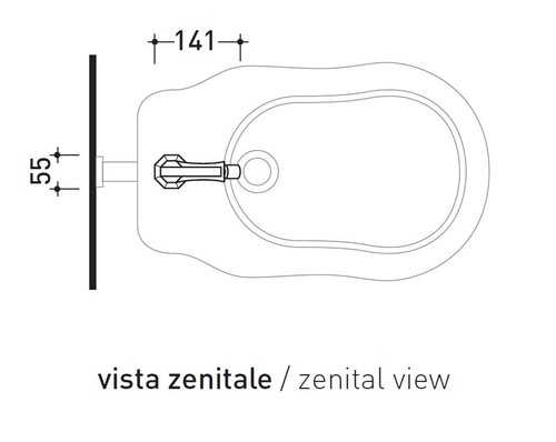Immagine di Flaminia EVERGREEN miscelatore monocomando per bidet, finitura cromo EG223