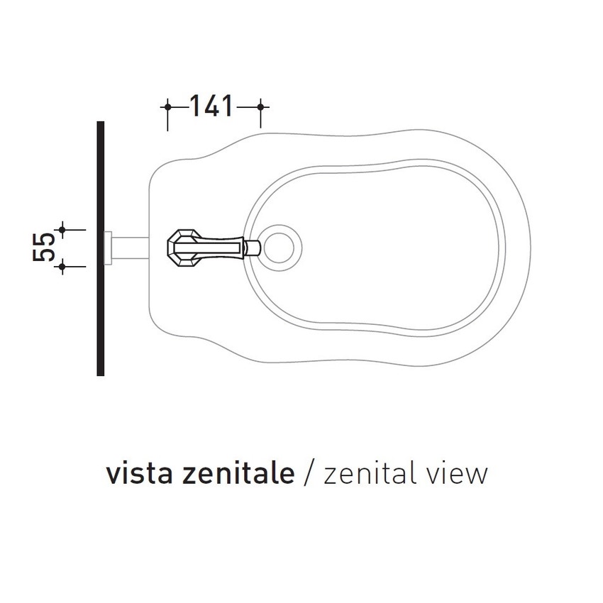 Immagine di Flaminia EVERGREEN miscelatore monocomando per bidet, finitura cromo EG223
