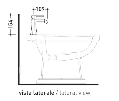 Immagine di Flaminia EVERGREEN miscelatore monocomando per bidet, finitura cromo EG223
