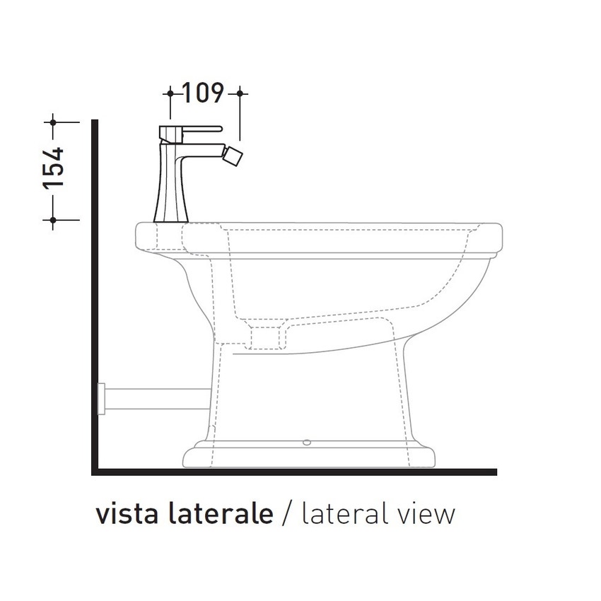 Immagine di Flaminia EVERGREEN miscelatore monocomando per bidet, finitura cromo EG223