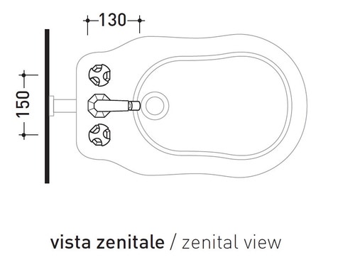 Immagine di Flaminia EVERGREEN rubinetto tre fori per bidet, finitura cromo EG202
