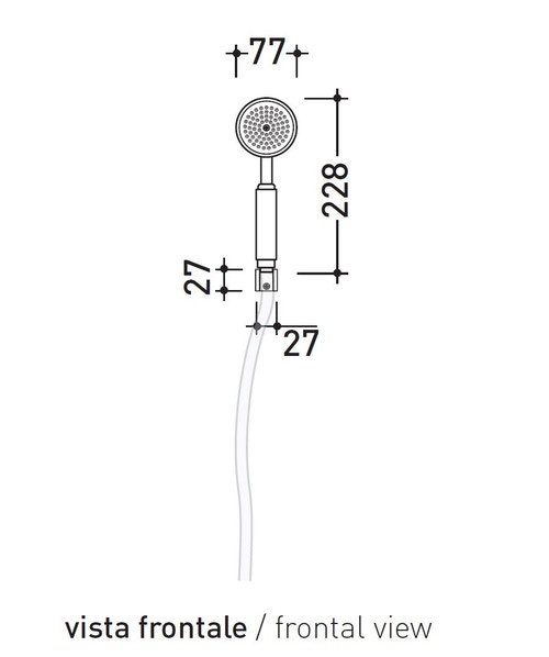 Immagine di Flaminia EVERGREEN doccetta con supporto a parete, finitura cromo EG150