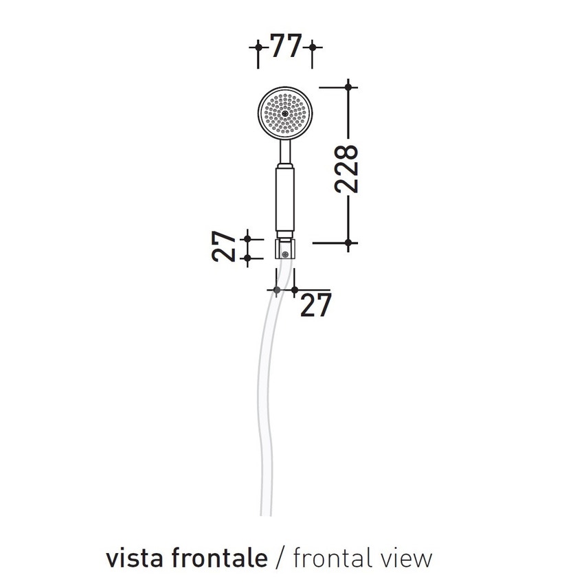 Immagine di Flaminia EVERGREEN doccetta con supporto a parete, finitura cromo EG150