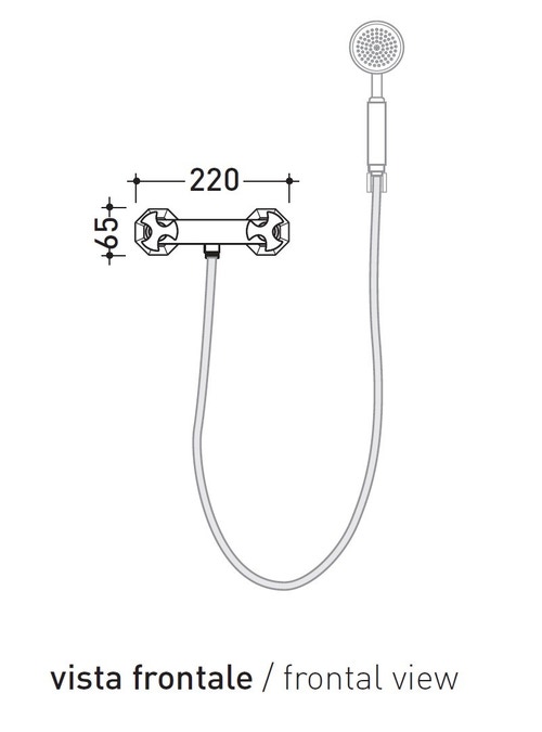 Immagine di Flaminia EVERGREEN rubinetto doccia esterno, finitura cromo EG350