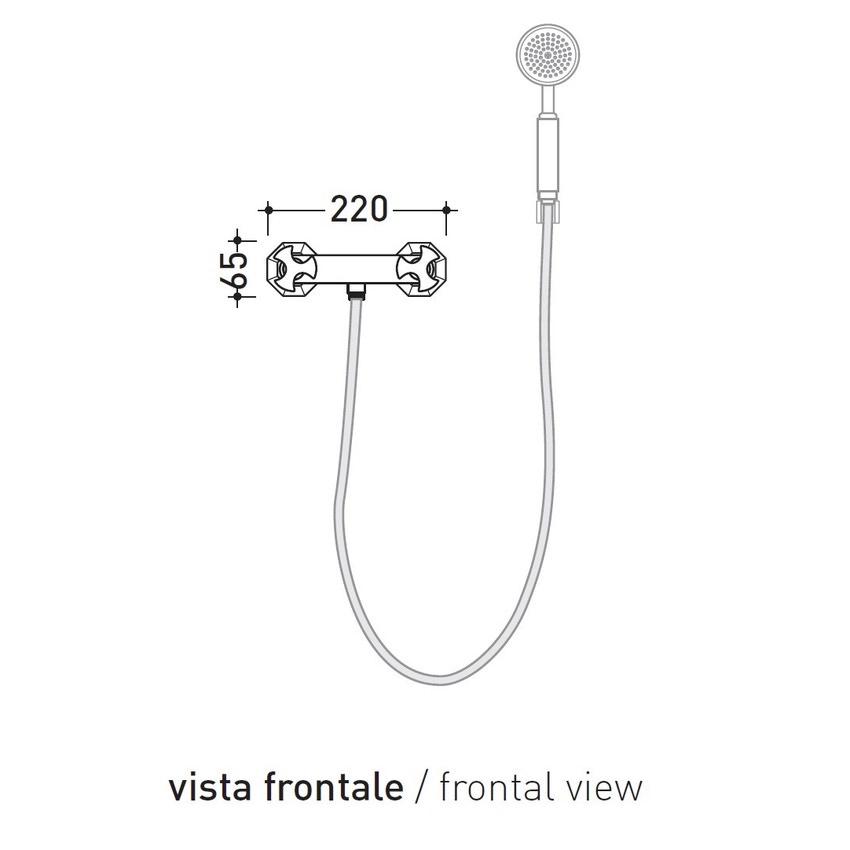 Immagine di Flaminia EVERGREEN rubinetto doccia esterno, finitura cromo EG350