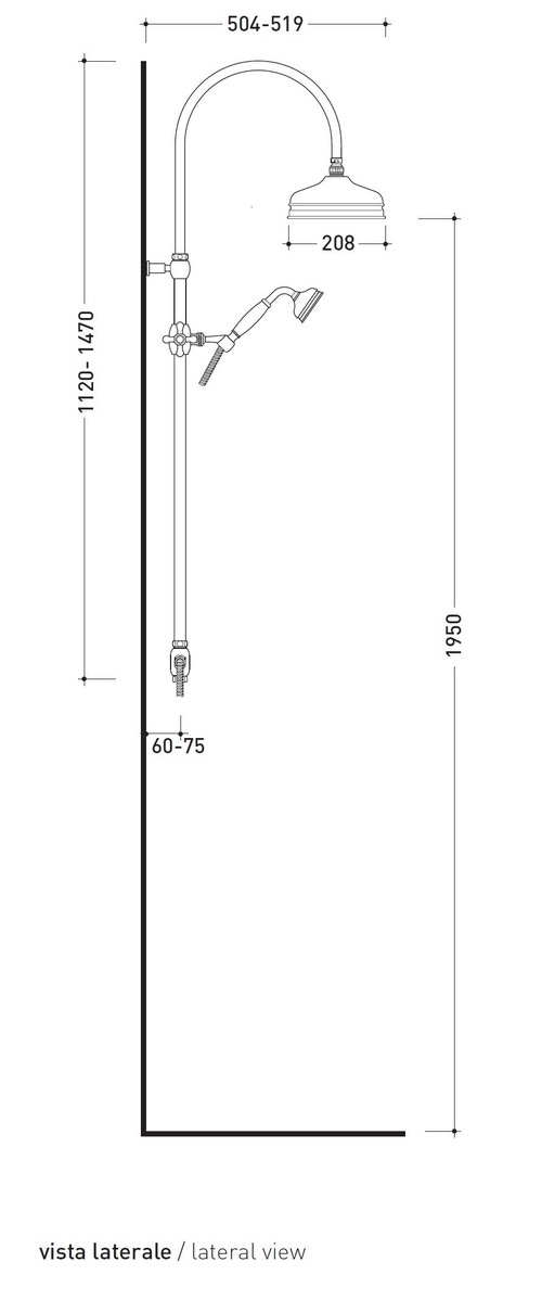 Immagine di Flaminia EVERGREEN sistema doccia completo di soffione e doccetta, finitura cromo EG550