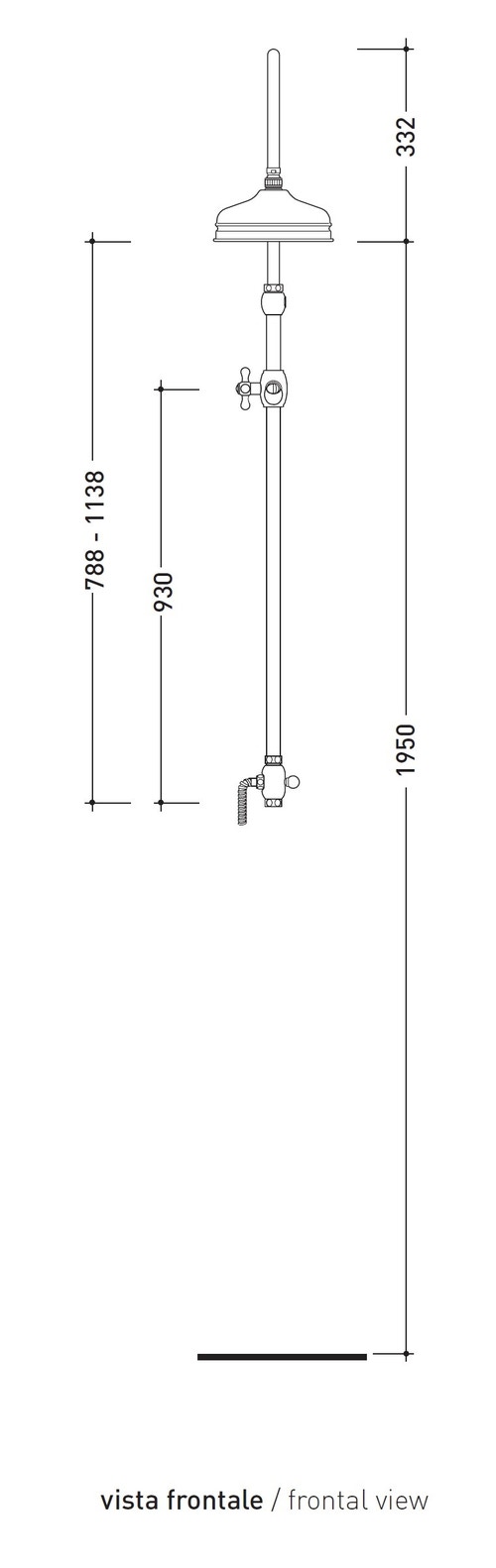 Immagine di Flaminia EVERGREEN sistema doccia completo di soffione e doccetta, finitura cromo EG550