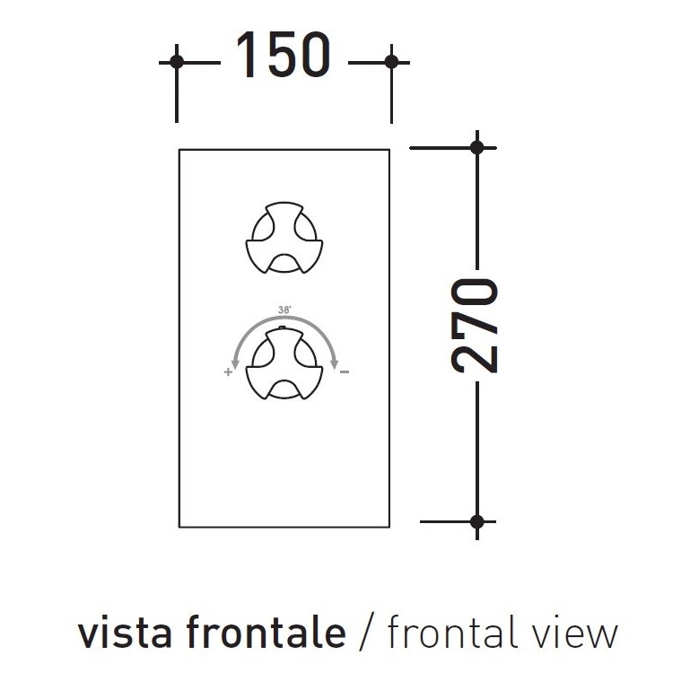 Immagine di Flaminia EVERGREEN miscelatore doccia termostatico a incasso a 1 via, finitura cromo EGBT1