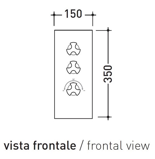 Immagine di Flaminia EVERGREEN miscelatore doccia termostatico a incasso a 2 vie, finitura cromo EGBT2