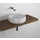 Flaminia SOLID mensola L.80 P.46 H.6 cm, per lavabi BONOLA, SALTODACQUA, finitura legno rustico marrone SLBN