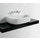 Flaminia FORTY6 mensola L.100 P.46 H.10 cm, per lavabo Monò 74 (art.MN74L), colore nero finitura lucido F6MN74NE