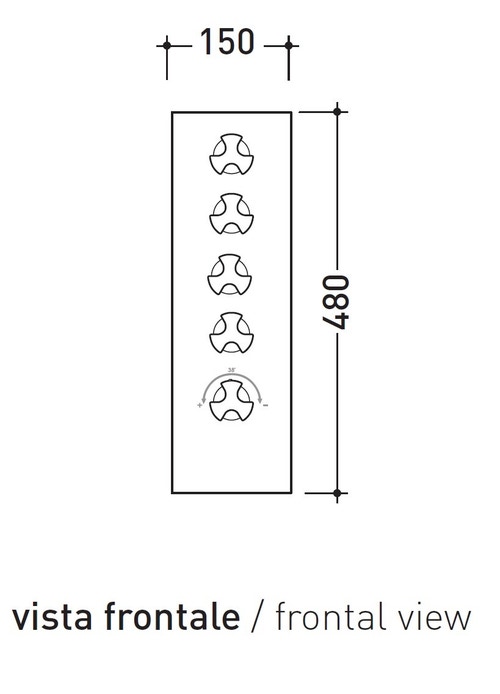 Immagine di Flaminia EVERGREEN miscelatore doccia termostatico a incasso a 4 vie, finitura cromo EGBT4