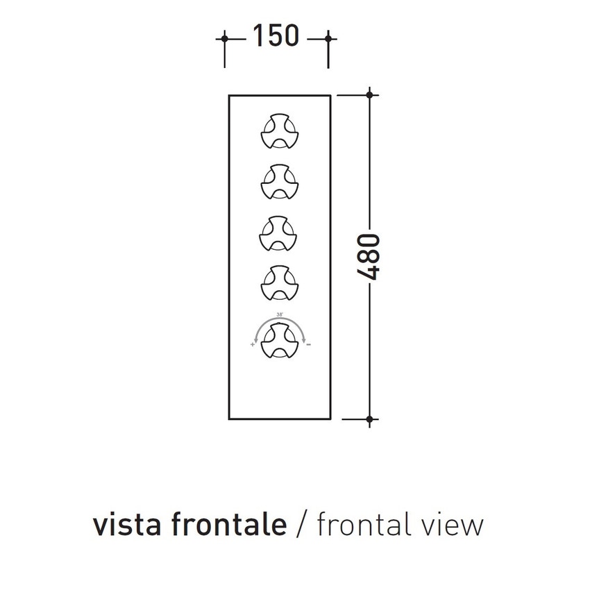Immagine di Flaminia EVERGREEN miscelatore doccia termostatico a incasso a 4 vie, finitura cromo EGBT4