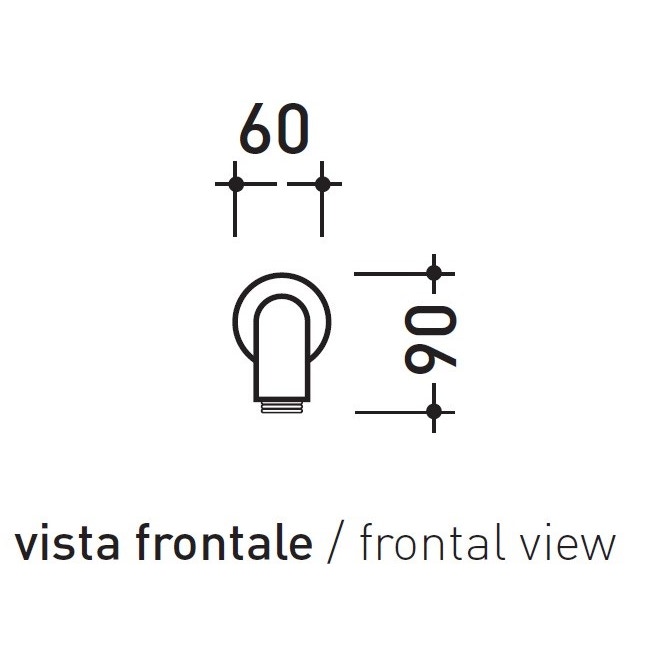 Immagine di Flaminia EVERGREEN braccio per soffione doccia, a parete, finitura cromo EG418
