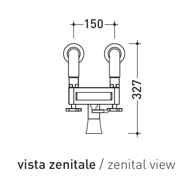 Immagine di Flaminia EVERGREEN miscelatore vasca a pavimento con deviatore e doccetta, finitura e cromo EG700