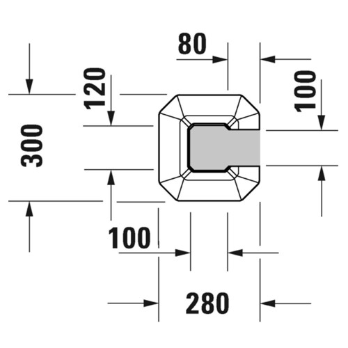 Immagine di Duravit 1930 colonna L.29.6 P.28 cm, colore bianco 0857900000