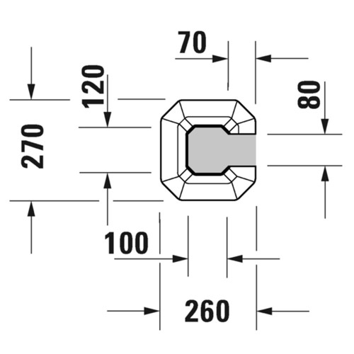 Immagine di Duravit 1930 composizione bagno: vaso monoblocco e bidet a pavimento, colore bianco + sedile del vaso con chiusura rallentata, colore bianco + cassetta di sciacquo + lavabo 60 cm con colonna + miscelatori Flaminia Evergreen, finitura cromo 0227090000-0267100000