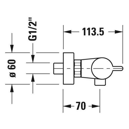 Immagine di Duravit B.2 miscelatore termostatico doccia esterno finitura cromo B24220000010