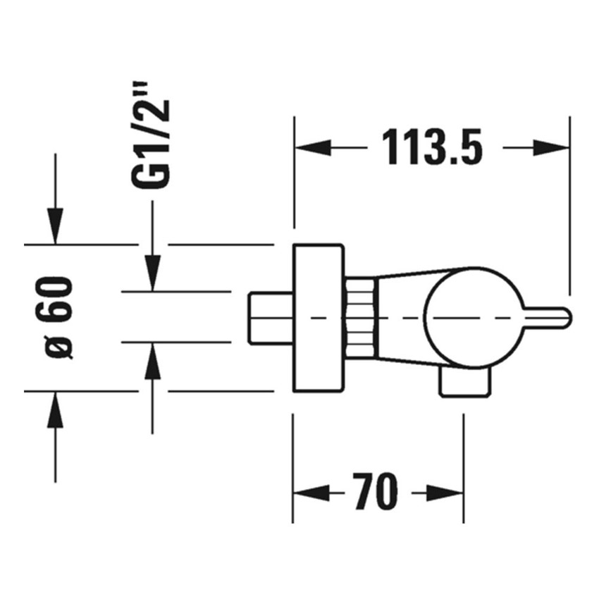 Immagine di Duravit B.2 miscelatore termostatico doccia esterno finitura cromo B24220000010