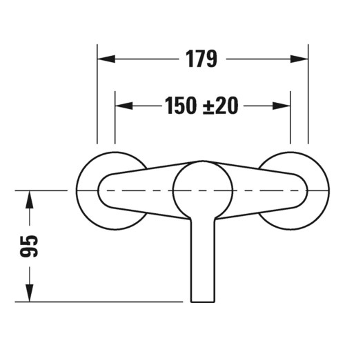 Immagine di Duravit B.2 miscelatore monocomando doccia esterno finitura cromo B24230000010