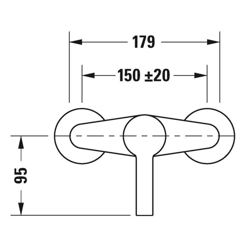 Immagine di Duravit B.2 miscelatore monocomando doccia esterno finitura cromo B24230000010