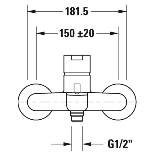 Immagine di Duravit B.2 miscelatore monocomando doccia esterno con deviatore finitura cromo B25230000010