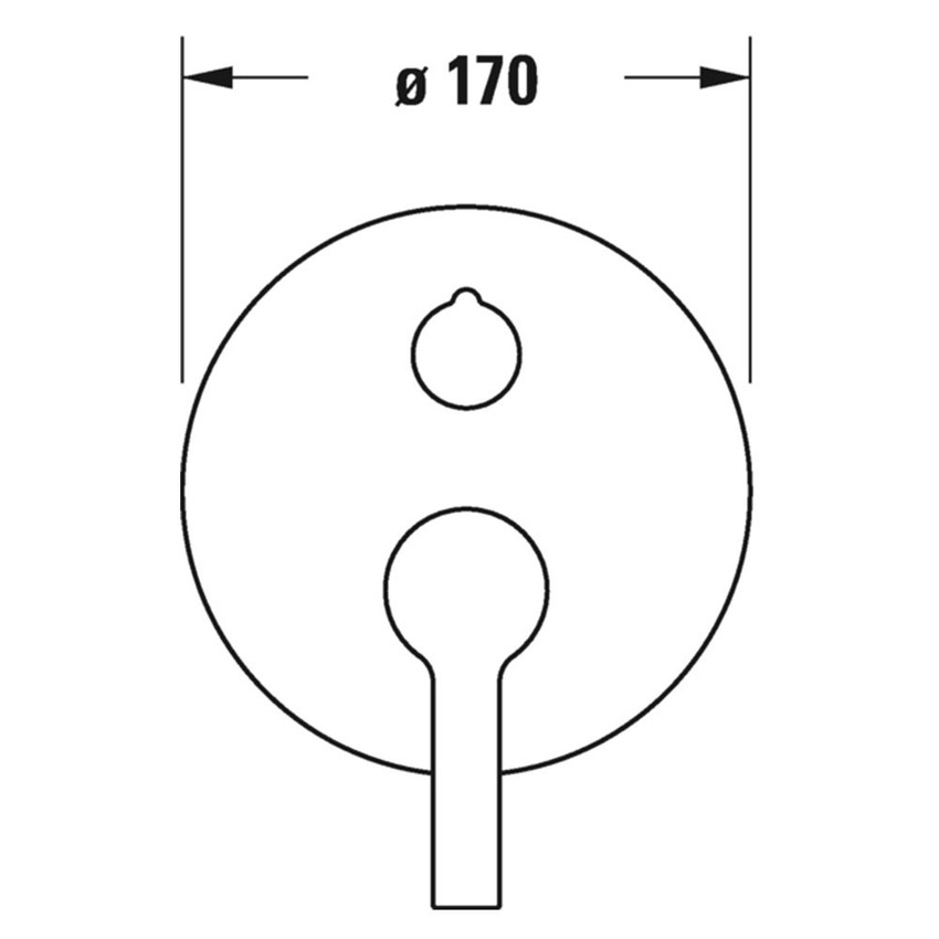 Immagine di Duravit B.2 miscelatore vasca a leva singola per installazione a scomparsa con deviatore, finitura cromo B25210012010