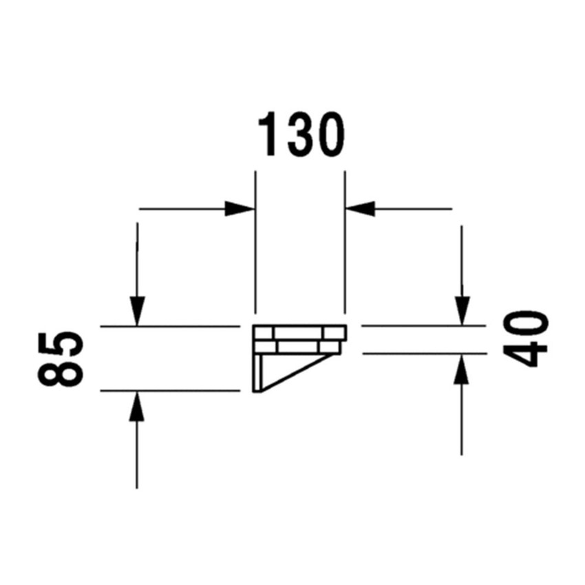 Immagine di Duravit  1930 mensola 45 cm, colore bianco 0892450000