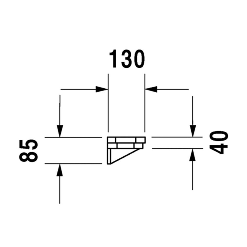 Immagine di Duravit  1930 mensola 45 cm, rivestimento Wondergliss, colore bianco 08924500001