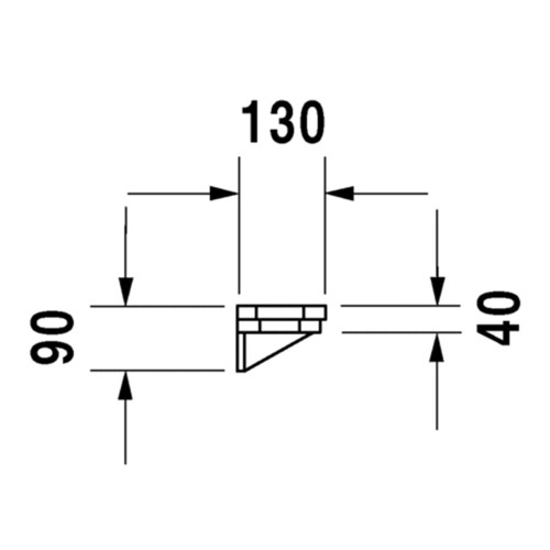 Immagine di Duravit 1930 mensola 55 cm, colore bianco 0892550000
