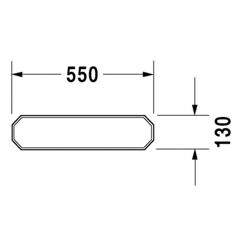 Immagine di Duravit 1930 mensola 55 cm, rivestimento Wondergliss, colore bianco 08925500001