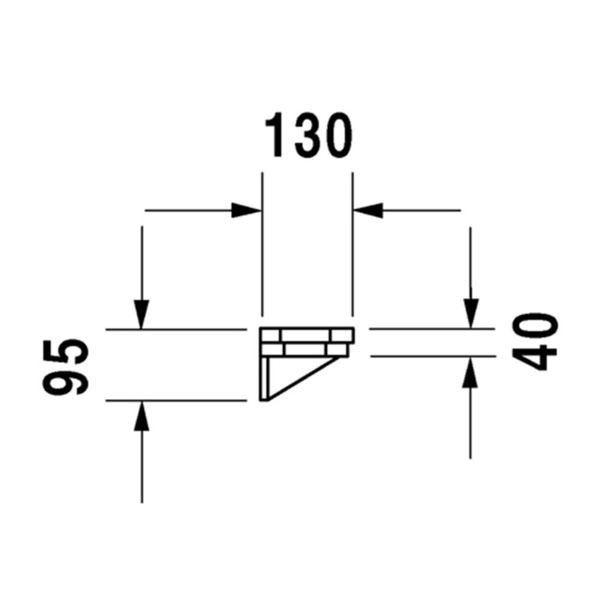 Immagine di Duravit 1930 mensola 65 cm, rivestimento Wondergliss, colore bianco 08926500001